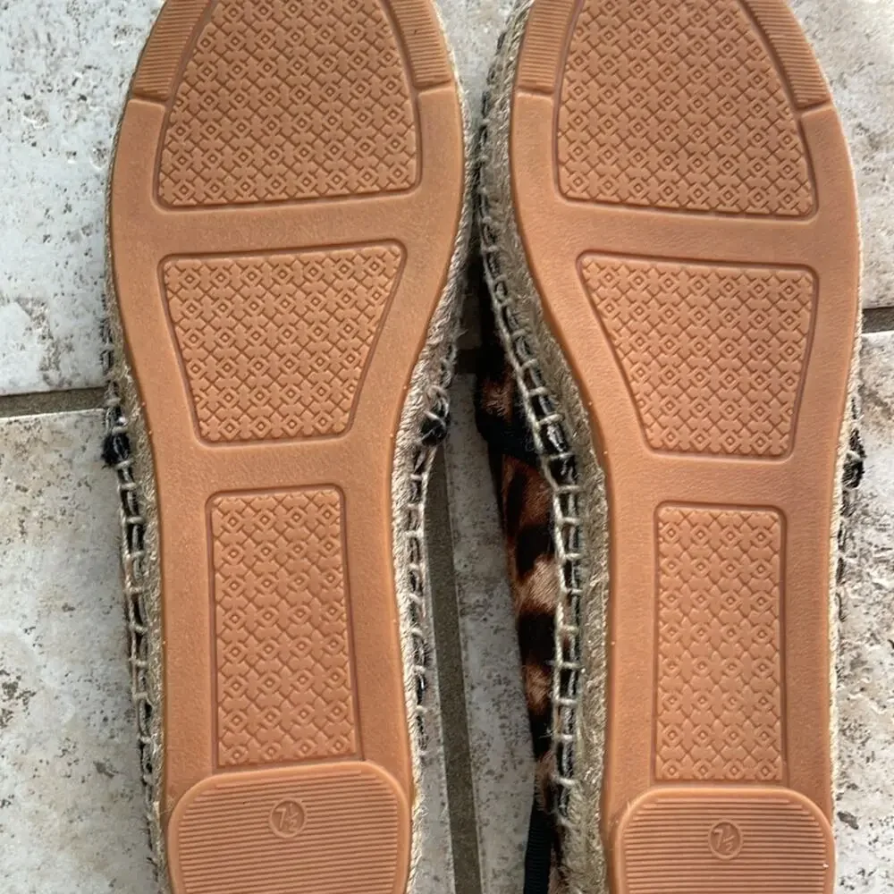 Tory Burch Leopard-print Calf Hair Espadrilles Flats